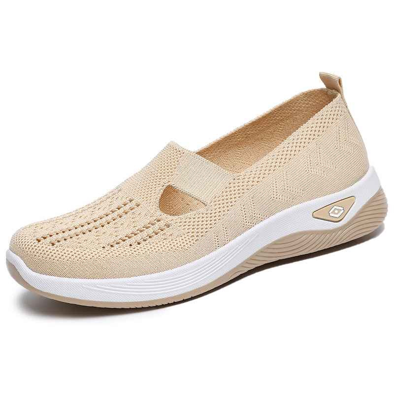 Breathable Mesh Round Toe Wedge Sneakers - Damned Threads